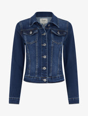 Veste en jean ajustée - Bleu - 1