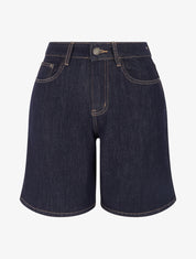 Bermuda en jean coupe droite - Bleu brut - 1