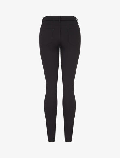 Pantalon coupe skinny uni taille haute - Noir - 2