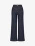 Jean wide leg taille haute à 4 poches - Bleu brut - 1