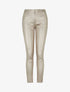 Pantalon slim en simili effet enduit - Or clair - 1