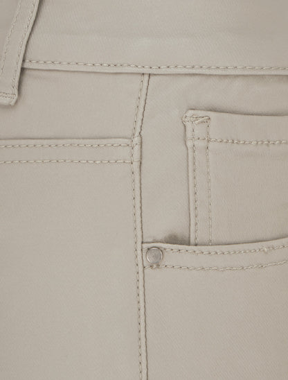 Pantalon slim en simili effet enduit - Beige - 3