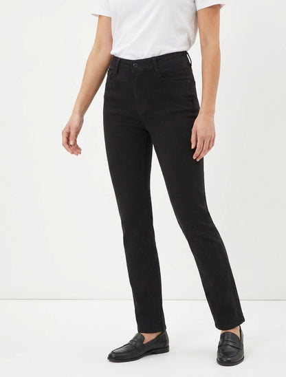 Jean uni coupe droite - Noir