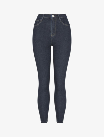 Jean skinny taille haute - Bleu brut - 1