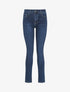 Jean droit à poches arrières à strass - Bleu - 1