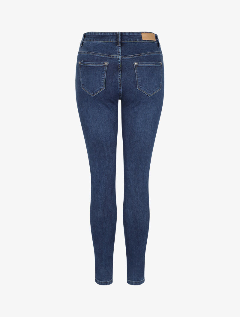 Jean slim à taille haute - Bleu denim - 2