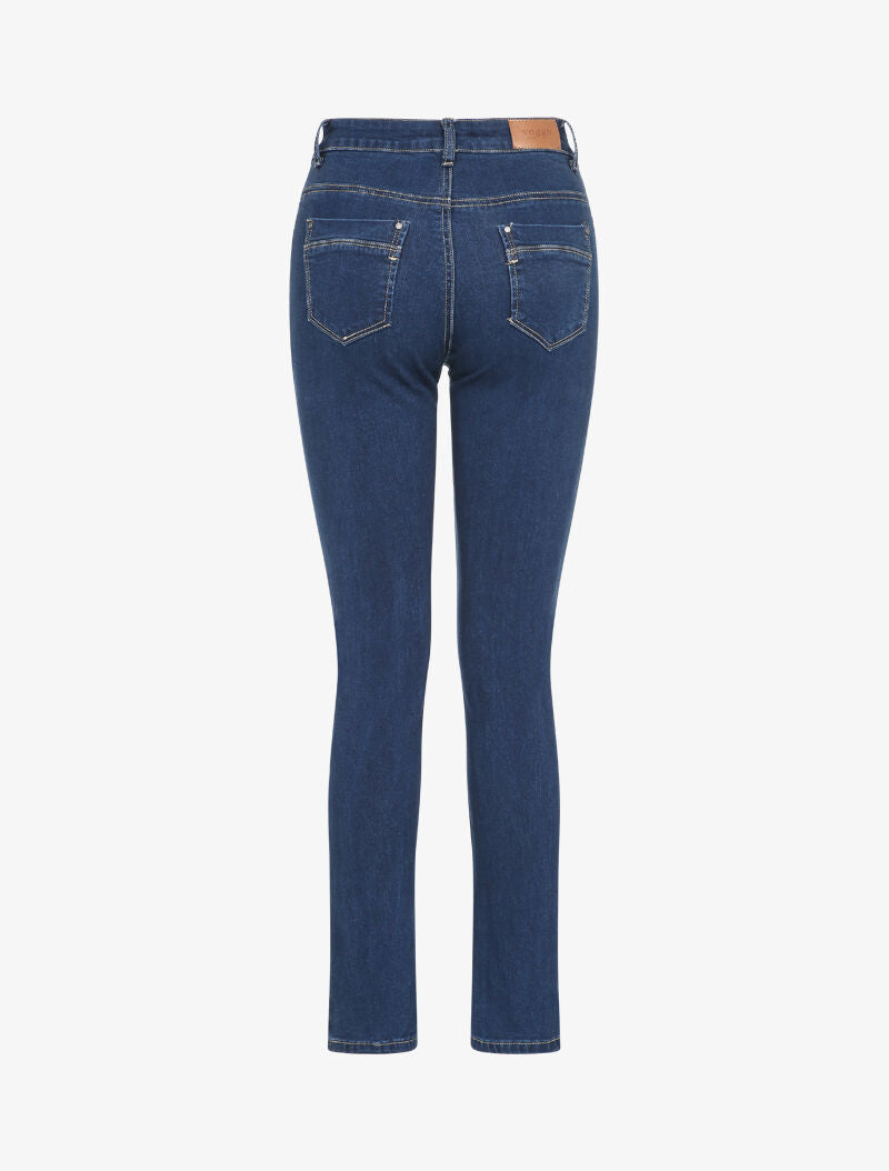 Jean taille standard coupe droite - Bleu denim - 2