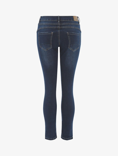 Jean à coutures stylisées aux cuisses - Denim - 2