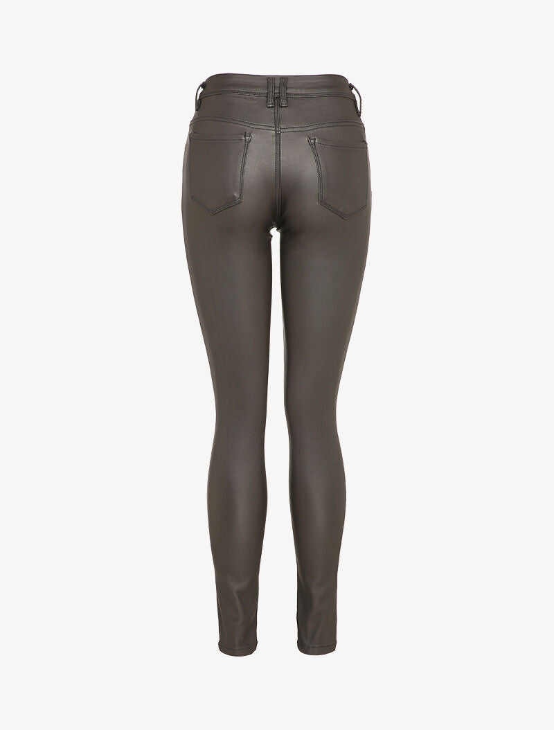 Pantalon enduit coupe slim - Anthracite - 2