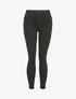Jean skinny à taille haute et griffures - Noir - 1
