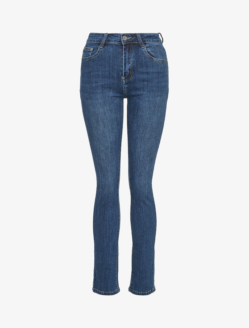 Jean droit légèrement délavé - Bleu denim - 4