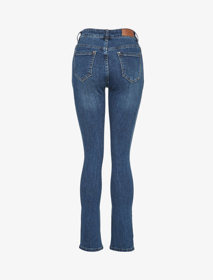 Jean droit légèrement délavé - Bleu denim - 2