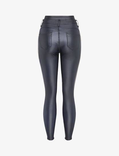 Jean skinny enduit - Marine - 4