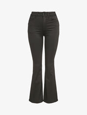 Jean flare effet satiné - Noir - 4