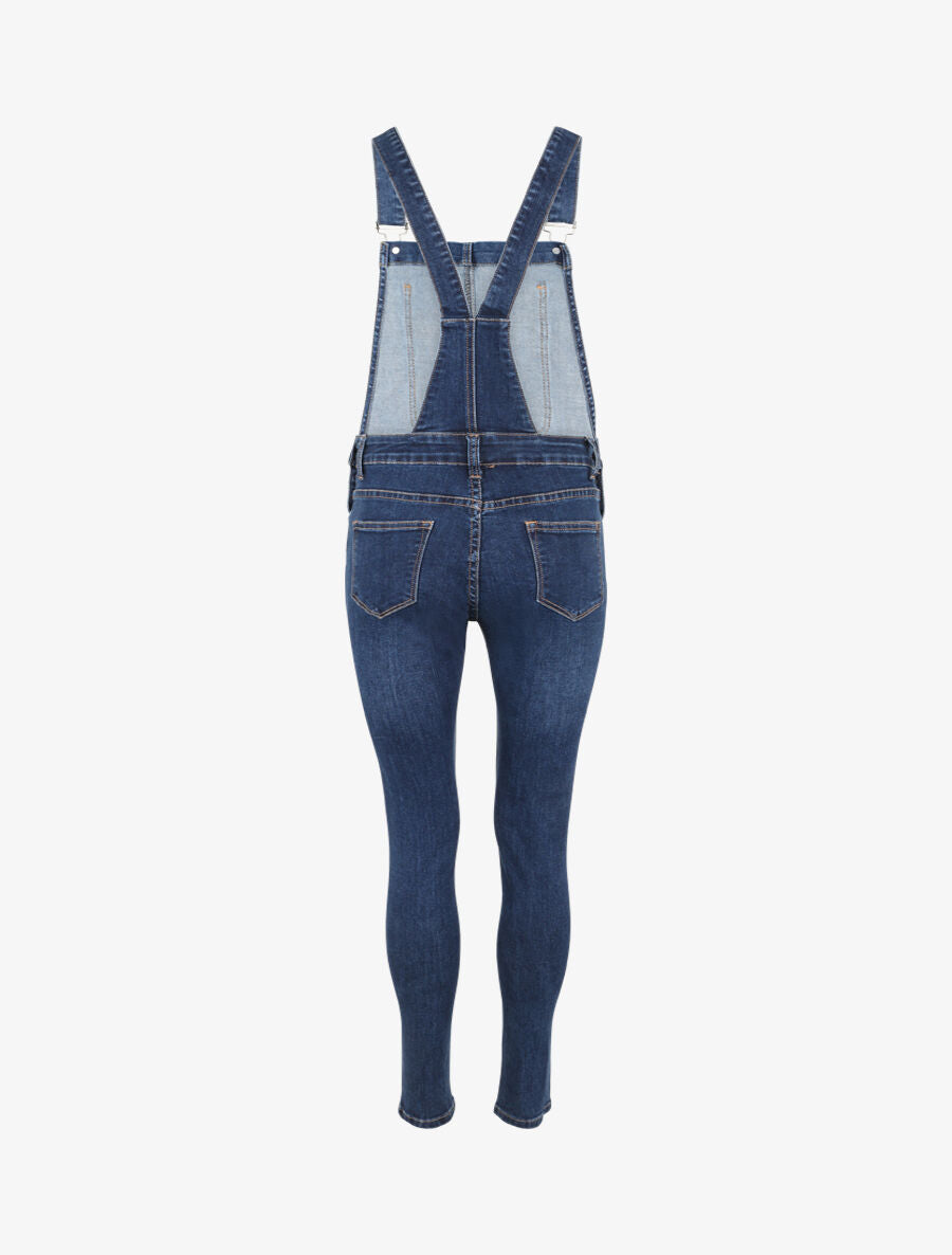 Salopette en jean coupe slim - Bleu denim - 2