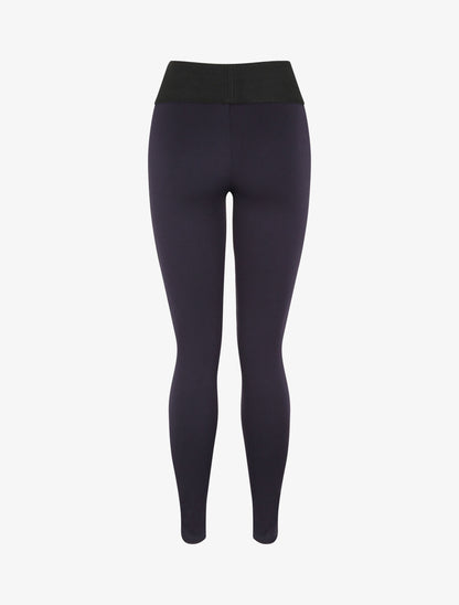 Legging ultra skinny à taille texturée et à petits zips - Marine - 2