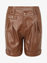 Short en simili à deux poches - Marron - 4