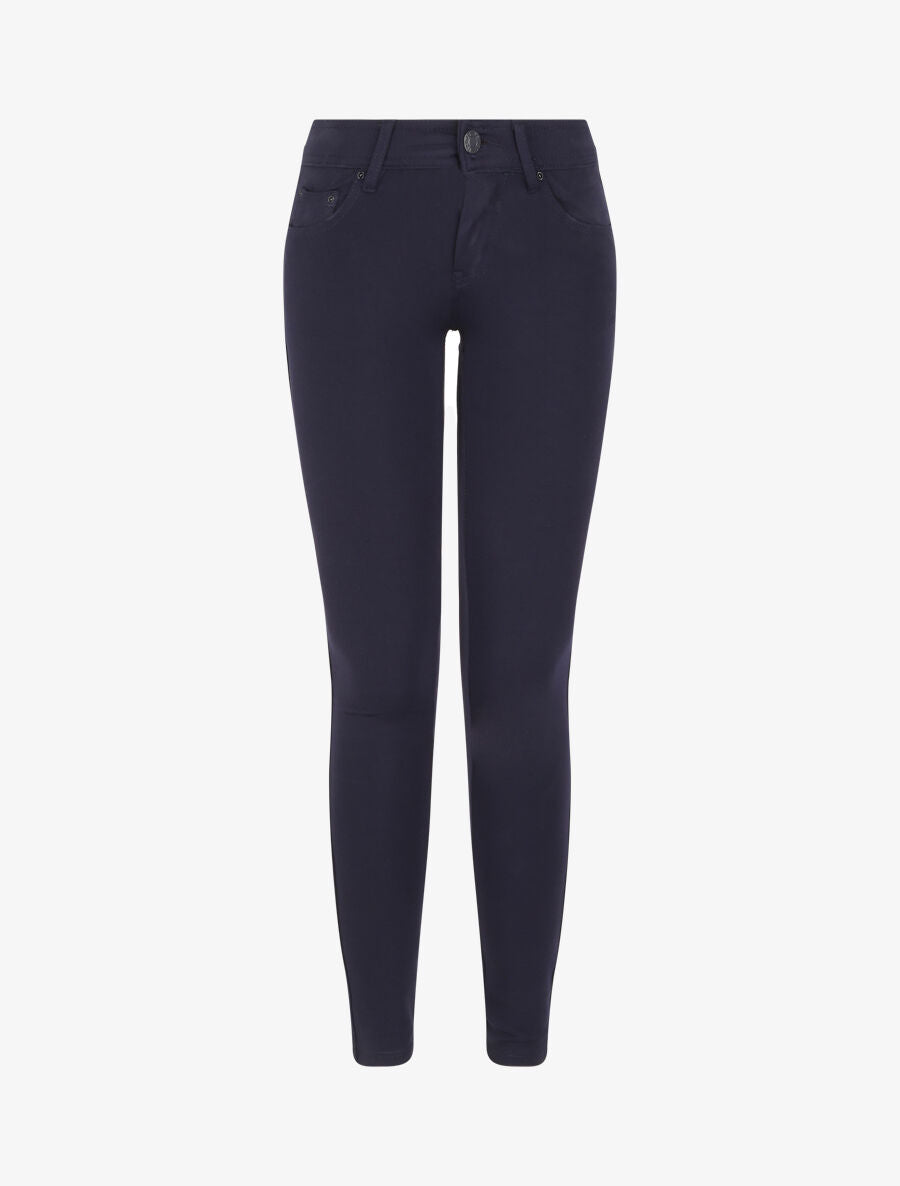 Pantalon ultra skinny à taille basse - Marine - 1