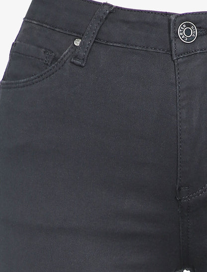 Jean skinny uni casual - Bleu foncé - 3