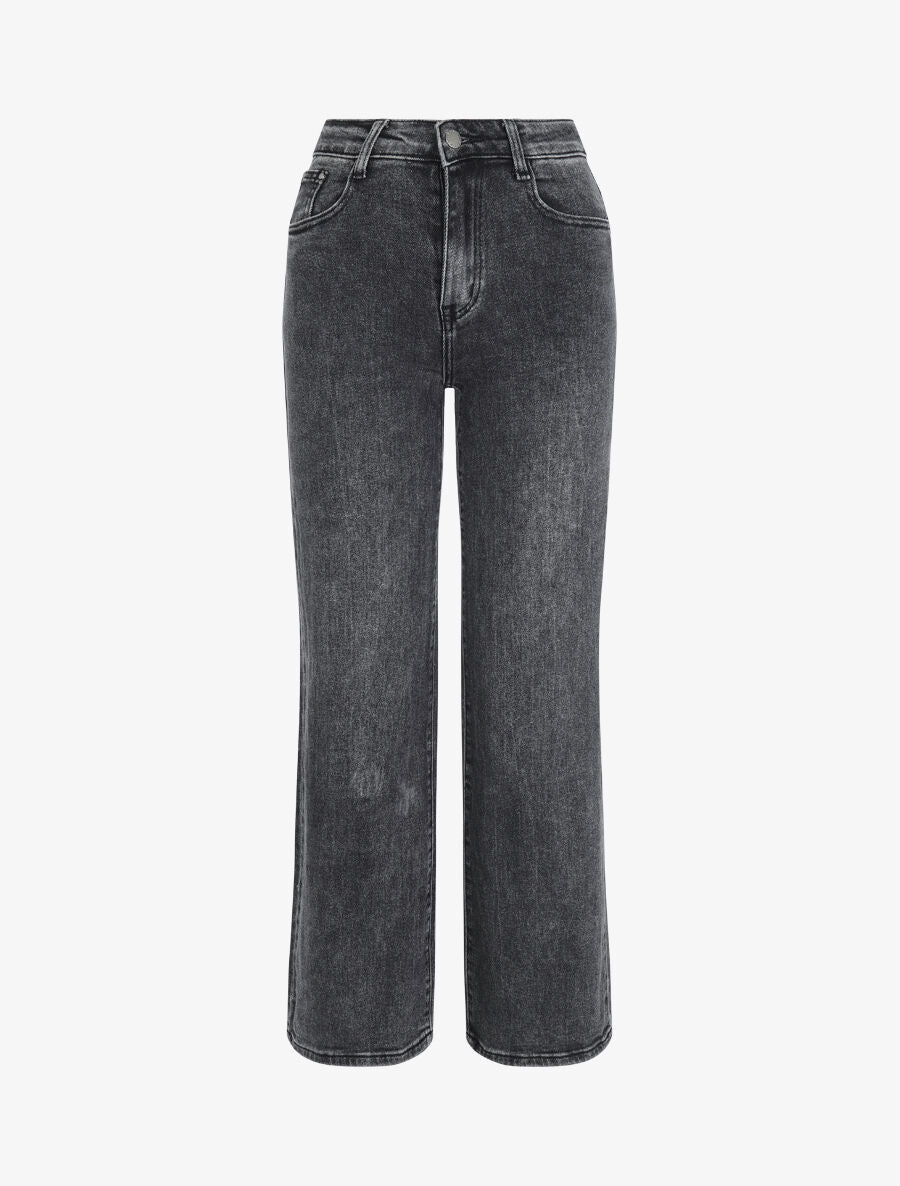 Jean droit à taille standard - Gris foncé - 4