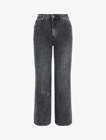 Jean droit à taille standard - Gris foncé - 4