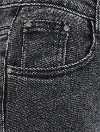 Jean droit à taille standard - Gris foncé - 3