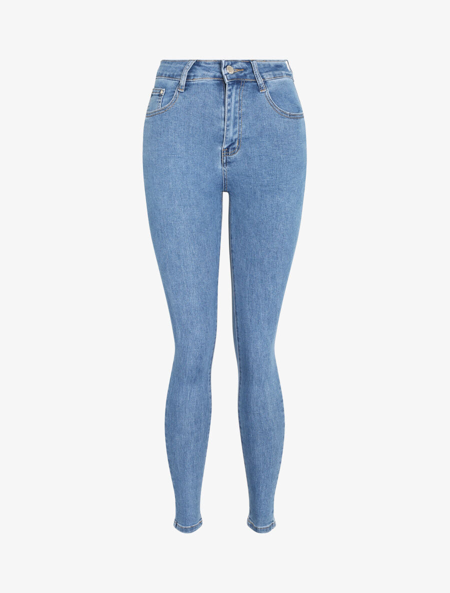 Jean skinny push up à taille haute - Bleu clair - 3
