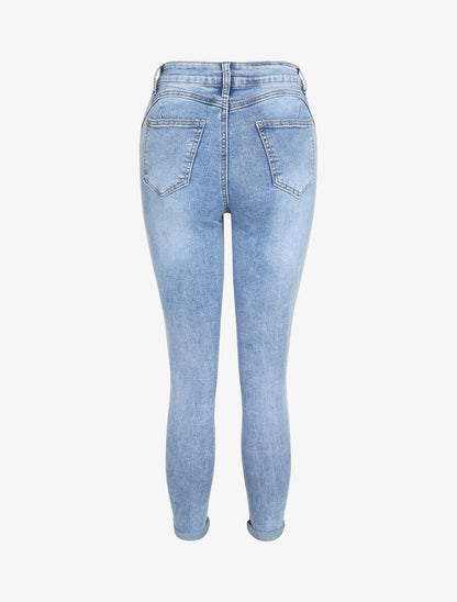 Jean push up retroussable - Bleu - 2