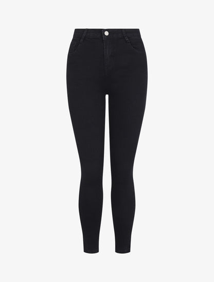 Jean ultra skinny à taille standard - Noir - 4