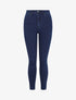 Jean skinny stretch grande taille à taille standard - Marine - 1