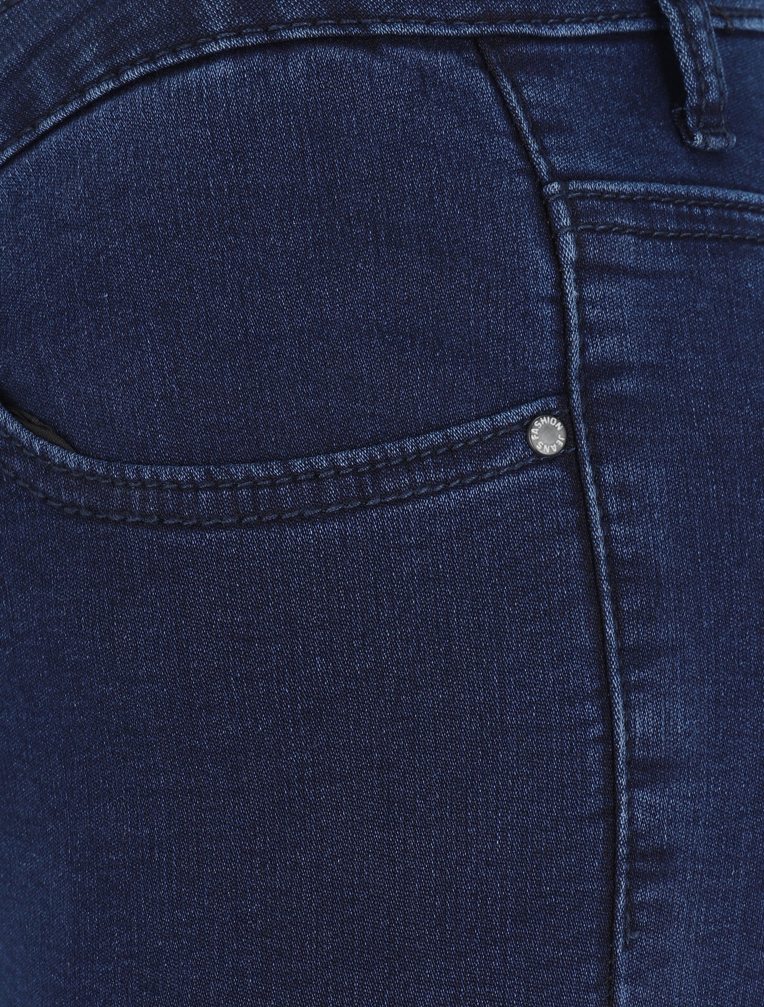 Jean skinny stretch grande taille à taille standard - Marine - 3