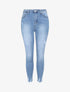Jean push up coupe skinny à éraflures - Bleu denim - 1