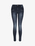 Jean slim à détail brodérie style quadrillage - Denim brut - 5