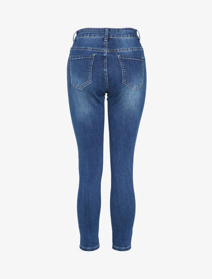 Jean boyfriend coupe slim délavé - Denim brut - 2