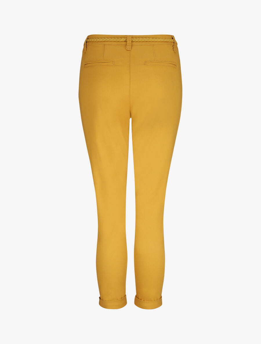 Pantalon 7/8 à revers - Jaune moutarde - 2