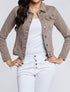 Veste courte en jean - Marron - 1
