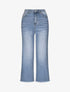 Jean large 7/8 taille haute et bords coupe franche - Bleu clair - 4