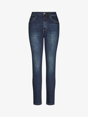 Jean grande taille slim à taille haute - Denim foncé - 1