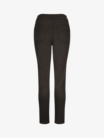 Jean grande taille slim uni à taille haute - Noir - 2