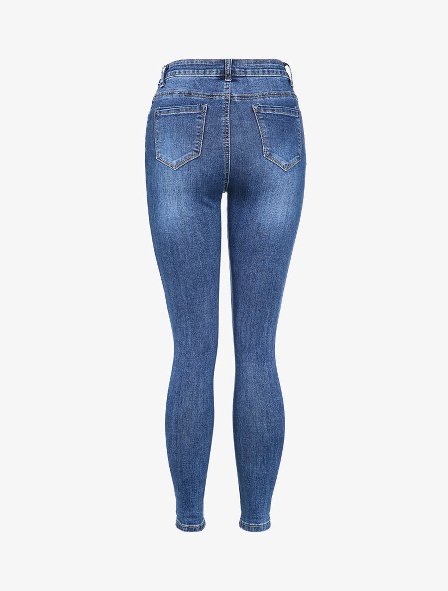 Jean slim délavé - Bleu denim - 2