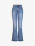 Jean grande taille flare à taille haute - Bleu - 4