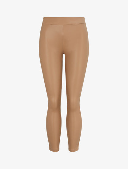 Legging uni en simili - Camel - 4