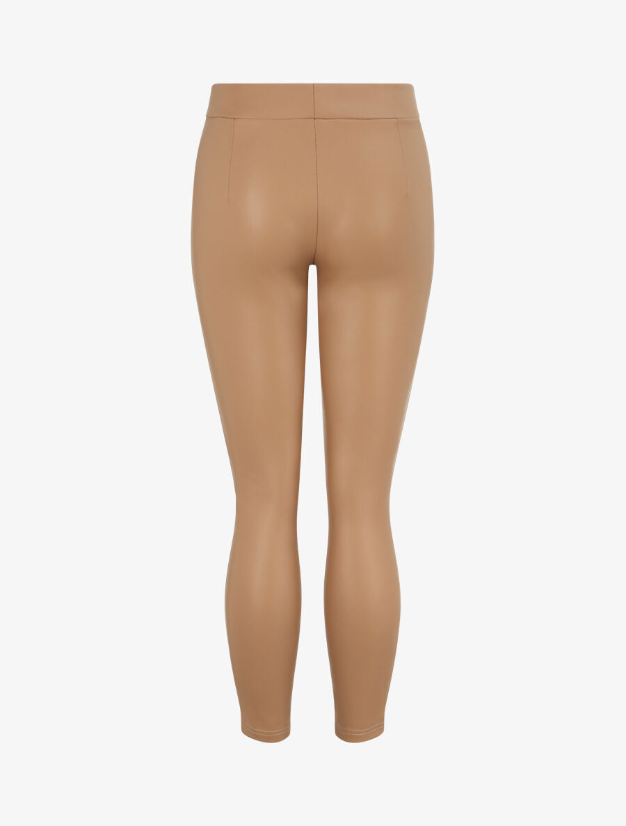 Legging uni en simili - Camel - 2