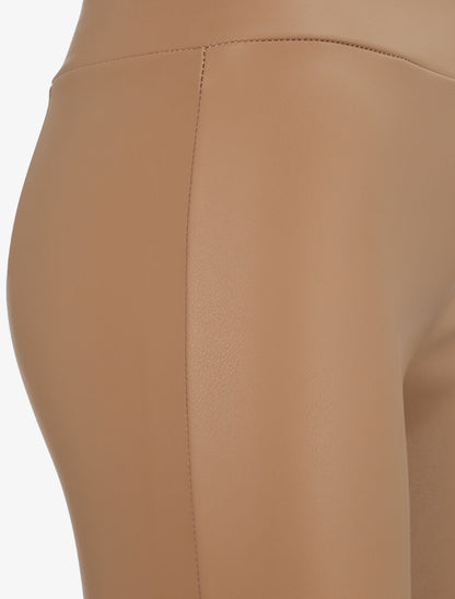 Legging uni en simili - Camel - 3