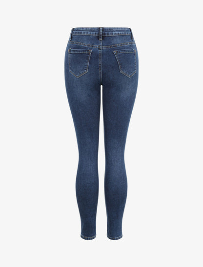 Jean skinny taille haute - Bleu denim - 4