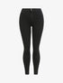 Jean skinny uni à taille haute - Noir - 1