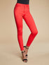 Jean skinny uni à taille haute - Rouge - 1