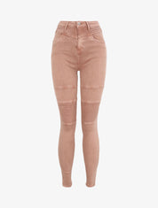 Jean biker skinny à taille haute - Vieux rose - 1