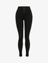 Jean skinny uni à taille empire - Noir - 4