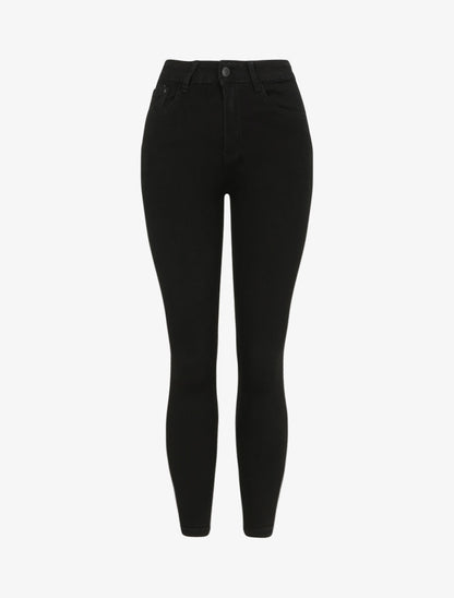 Jean skinny push up uni - Noir - 4